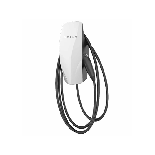 Tesla Wall Connector laddbox med laddkabel snedvy produktbild