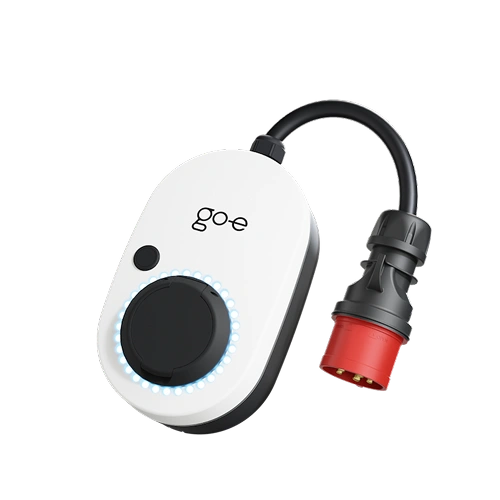 go-e gemini flex 2.0 laddbox portabel laddare vit sidovy