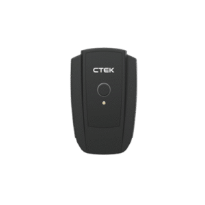 CTEK Nano Grid Air – kompakt svart enhet med rund knapp och statuslampa, används för trådlös lastbalansering av elbilsladdning i hemmet.