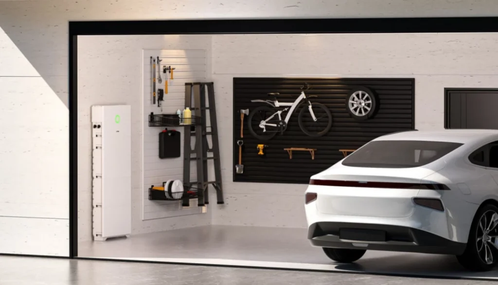 saj hs3 monterad på garagevägg