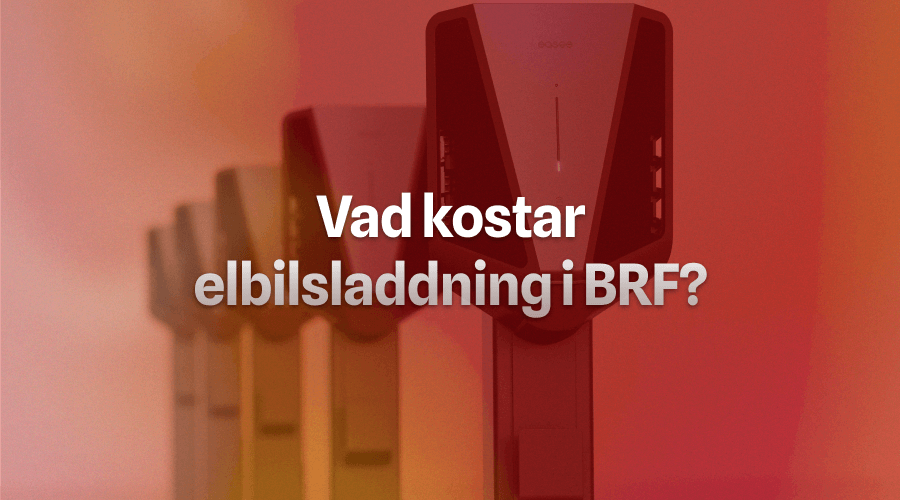 Vad kostar elbilsladdning i brf? på bilden ser man laddstolpar från easee i bakgrunden