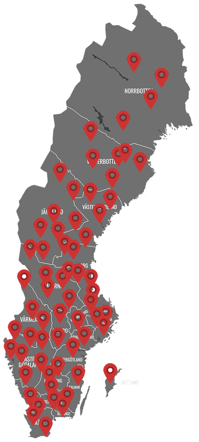 sverigekarta laddboxinstallationer
