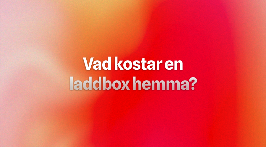 vad kostar en laddbox hemma